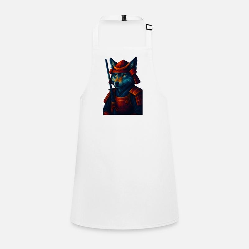 Animal de style WPAP - Armure ancienne de loup samouraï Tablier Enfant