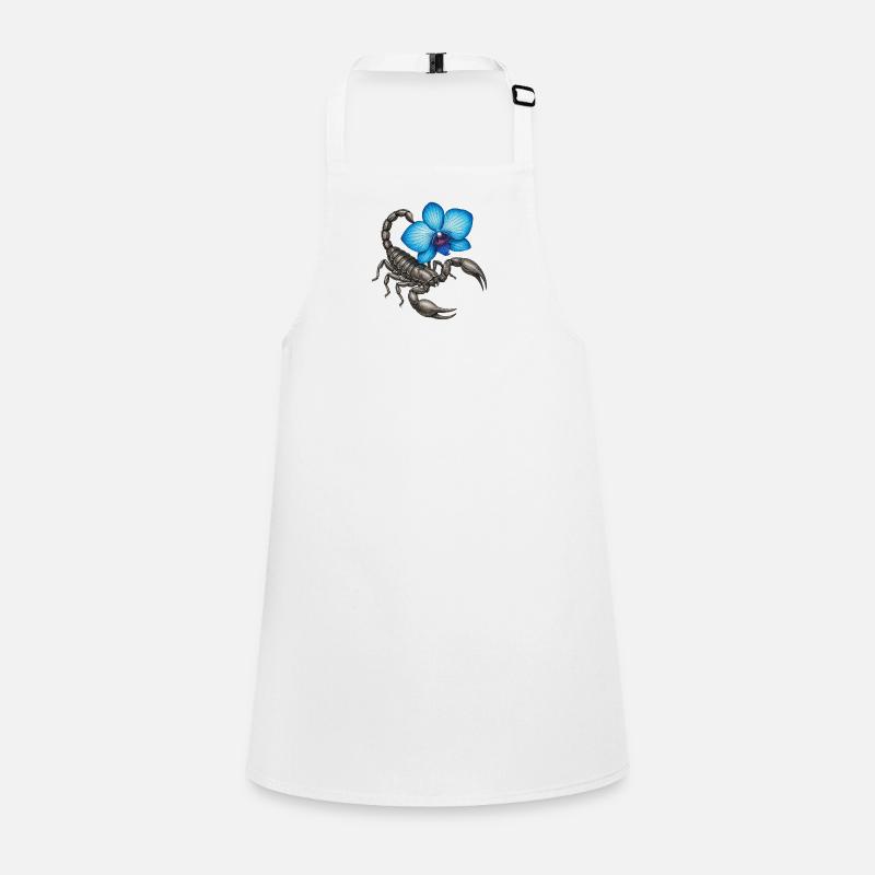 Scorpio with blue orchid Children's Apron