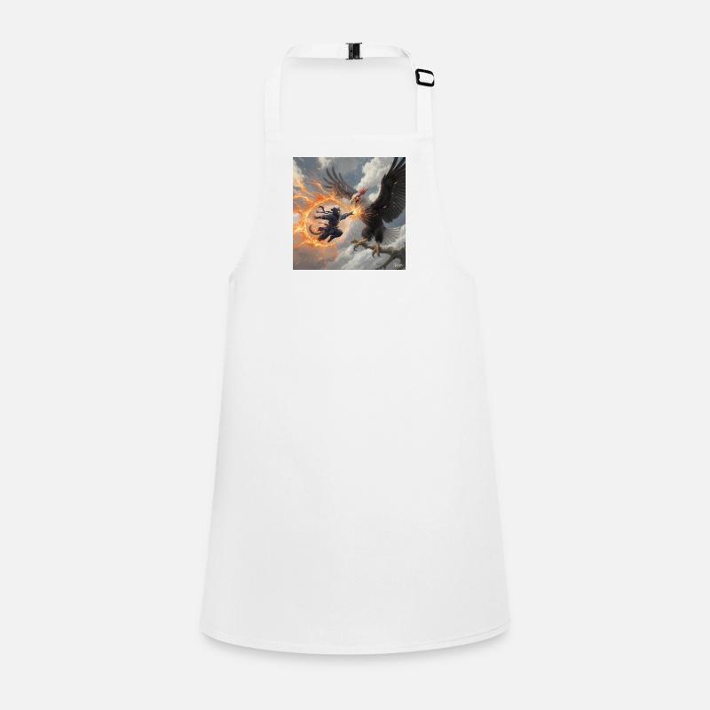 Legendary Beast and Warrior in Battle Children's Apron