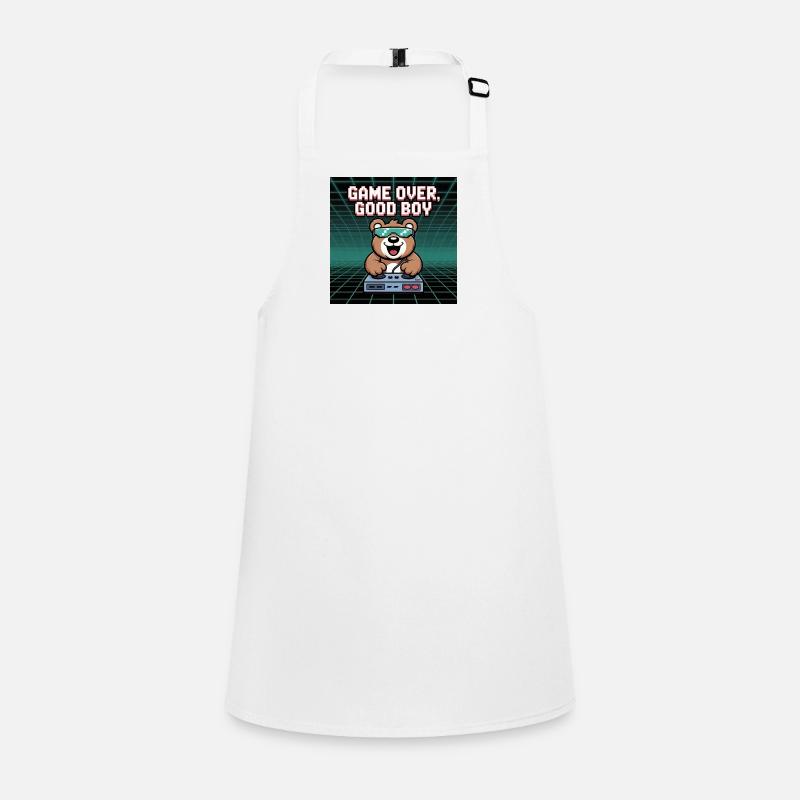 Retro Gaming Cute DJ Bear Children's Apron