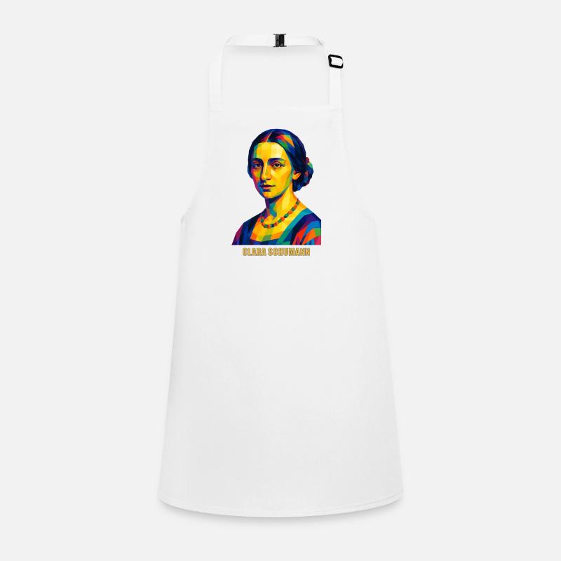 WPAP Polygon Portrait Clara Schumann Composer Children's Apron
