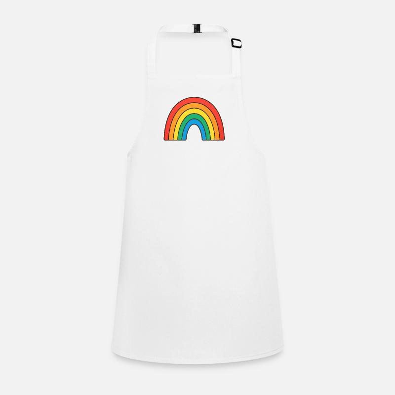 Illustration arc-en-ciel vif aux couleurs rétro Tablier Enfant
