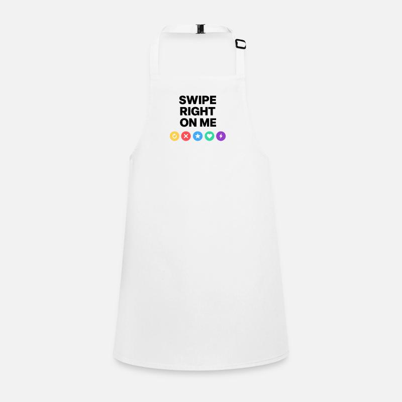 Swipe Right On Me - Dating Design Schürze für Kinder