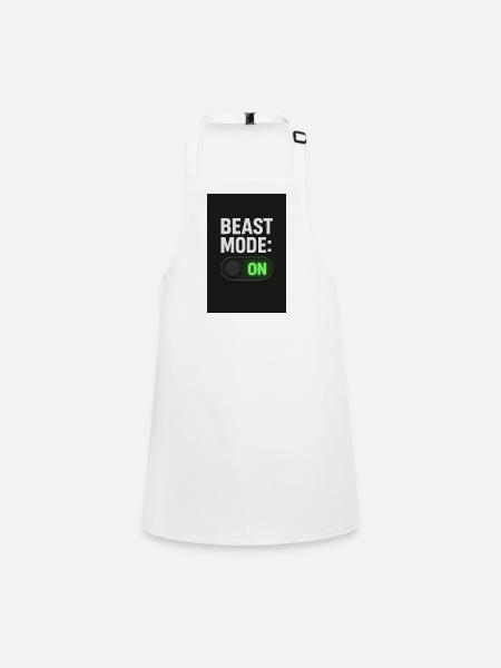 Beast Mod Turn On Switch Design - Children's Apron - white - Front
