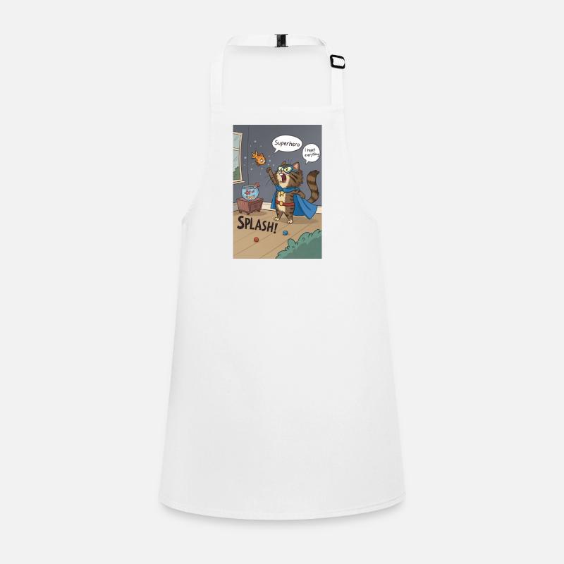 Superhero Cat Splash - Regrettable Saga du poisson rouge Tablier Enfant