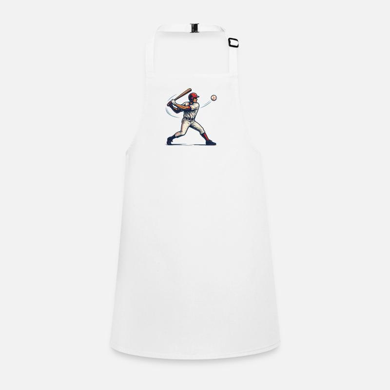 Vintage Baseball Player Illustration Children's Apron