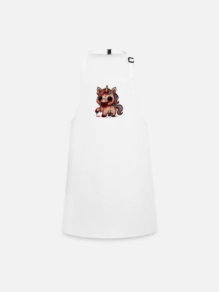 Licorne Horrifique Sanglant - Tablier Enfant - blanc - Devant