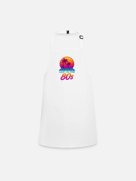 Neon 80s Retro Sunset - Children's Apron - white - Front