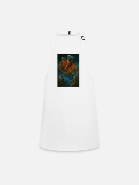 Fantasy Mechanical Flying Creature Design - Children's Apron - white - Front