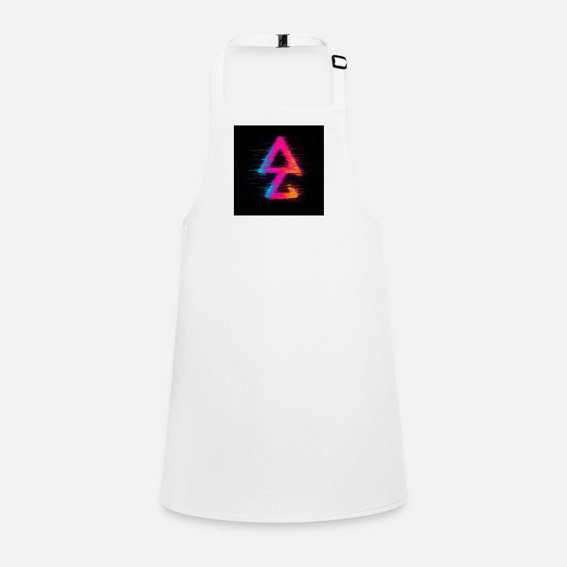 Neon Glitch Triangle Aura Children's Apron