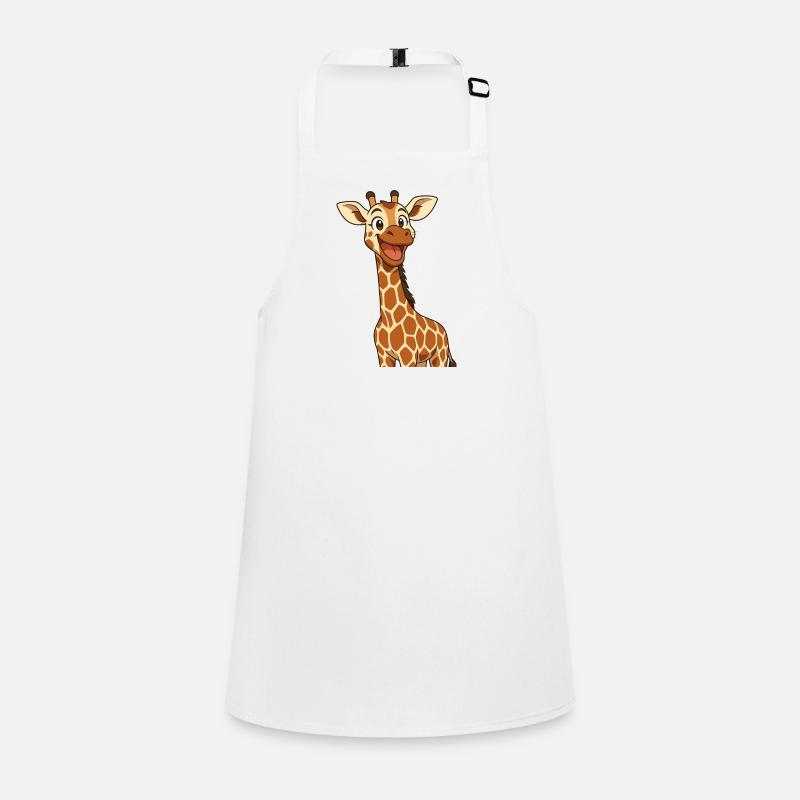 Happy giraffe with smiling expression Children's Apron