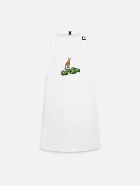 Lapine Jardinière Prend Soin Des Choux - Tablier Enfant - blanc - Devant