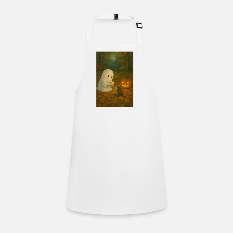 Cute Ghost in Autumn Halloween Children's Apron