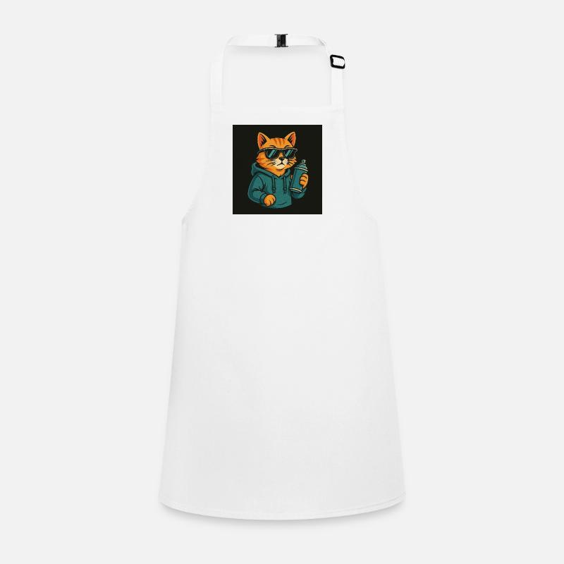 Graffiti Cat Hoodie Spray Peut Tablier Enfant
