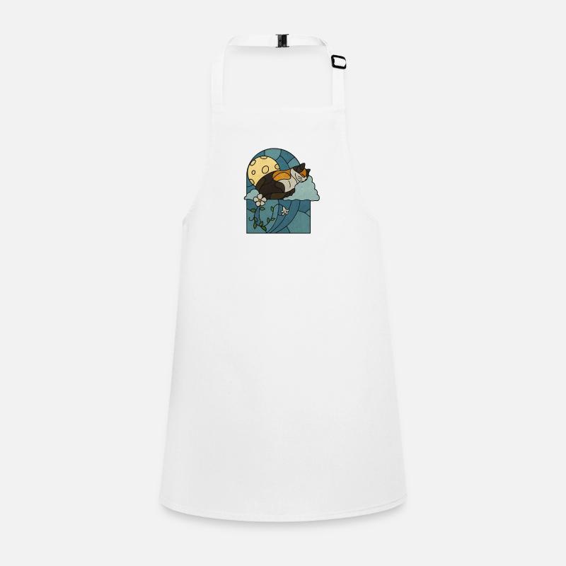 Sleeping cat in stained glass window Children's Apron