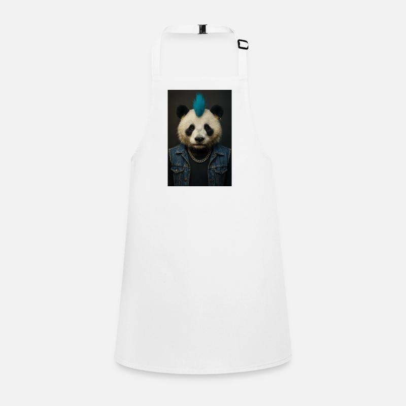 Panda Punk avec Mohawk bleu Tablier Enfant