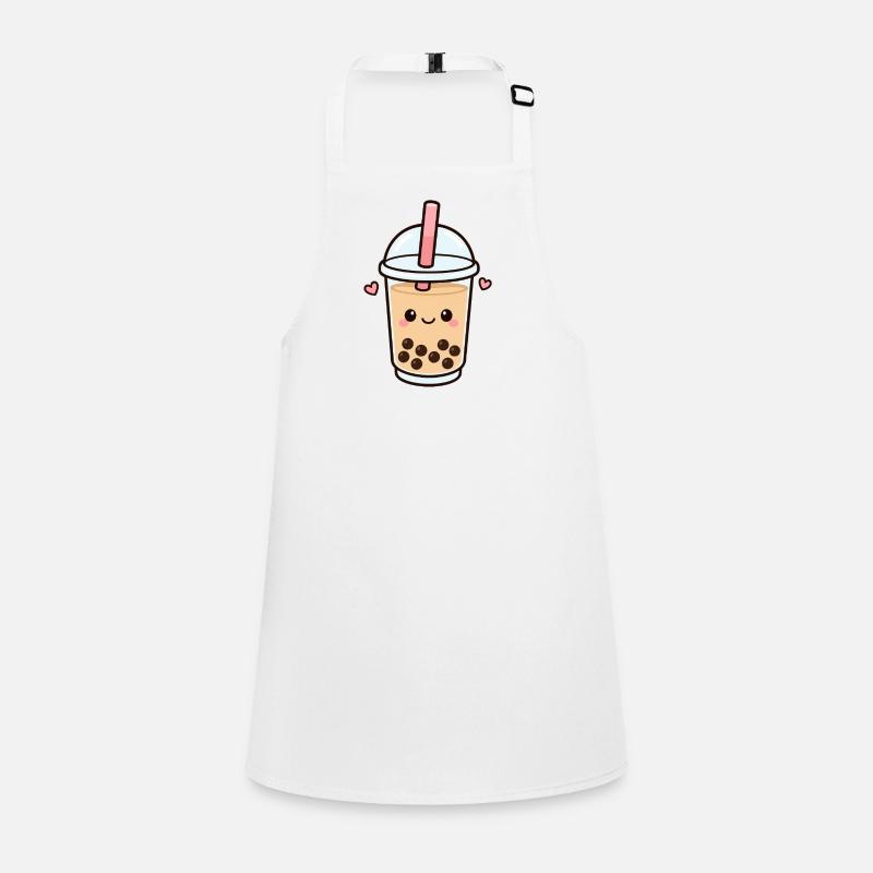 Kawaii Bubble Tea Heart Children's Apron