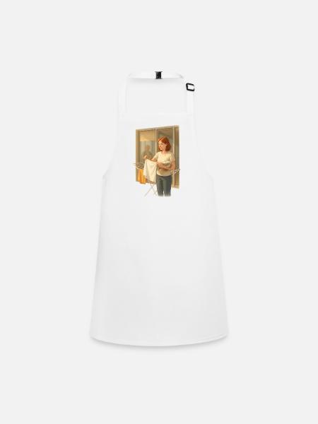 Laundry in the light: quiet everyday life - Children's Apron - white - Front
