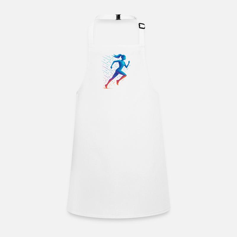Geometric runner in motion Children's Apron