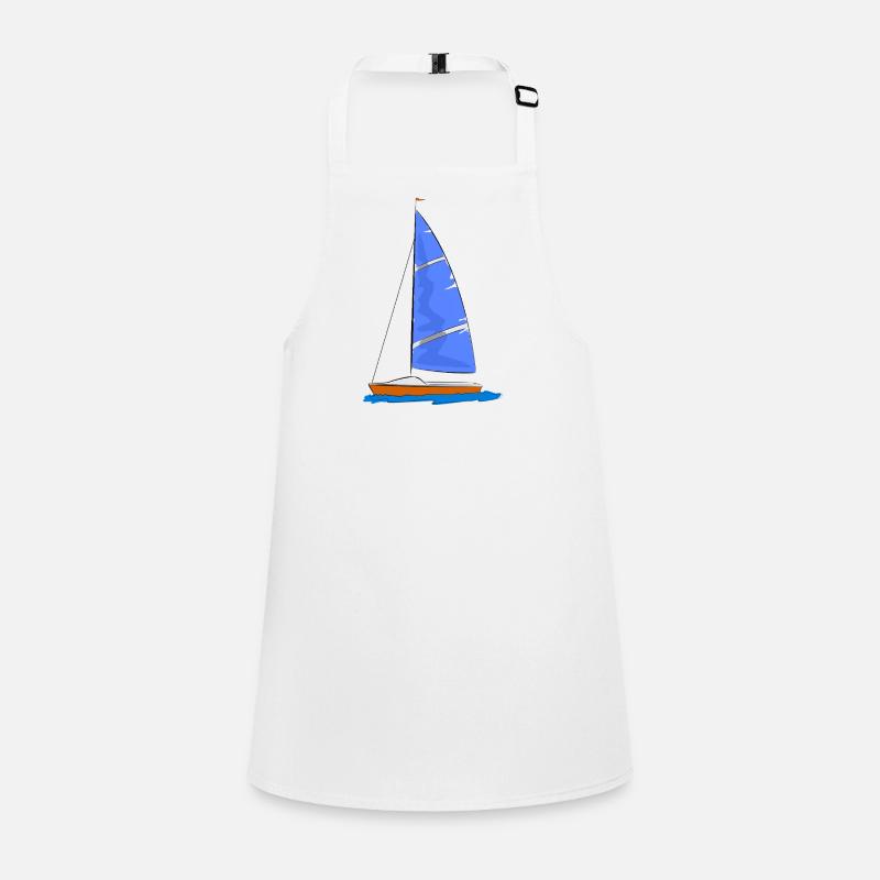 Sailboat blue sail Children's Apron