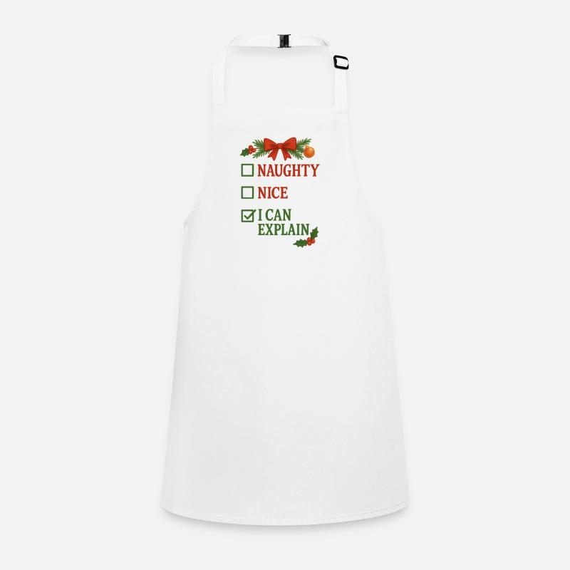 Christmas design naughty I can explain it Children's Apron