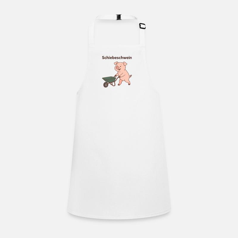 Pousser le cochon - Tablier Enfant - blanc