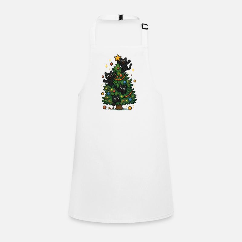 Sapin de Noël avec des chats coquins Tablier Enfant