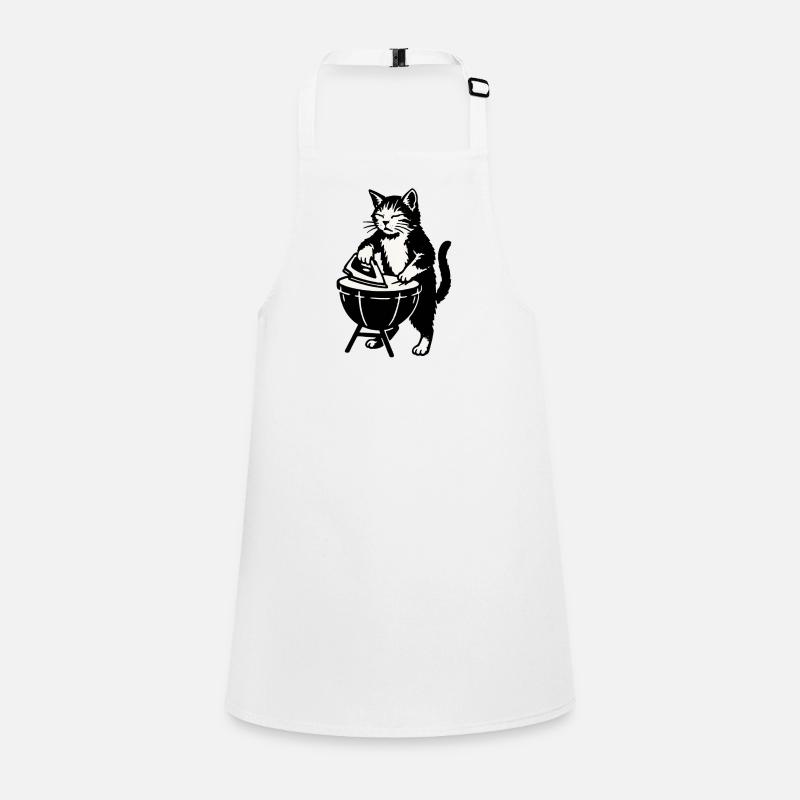 Chat barbecue au barbecue Tablier Enfant