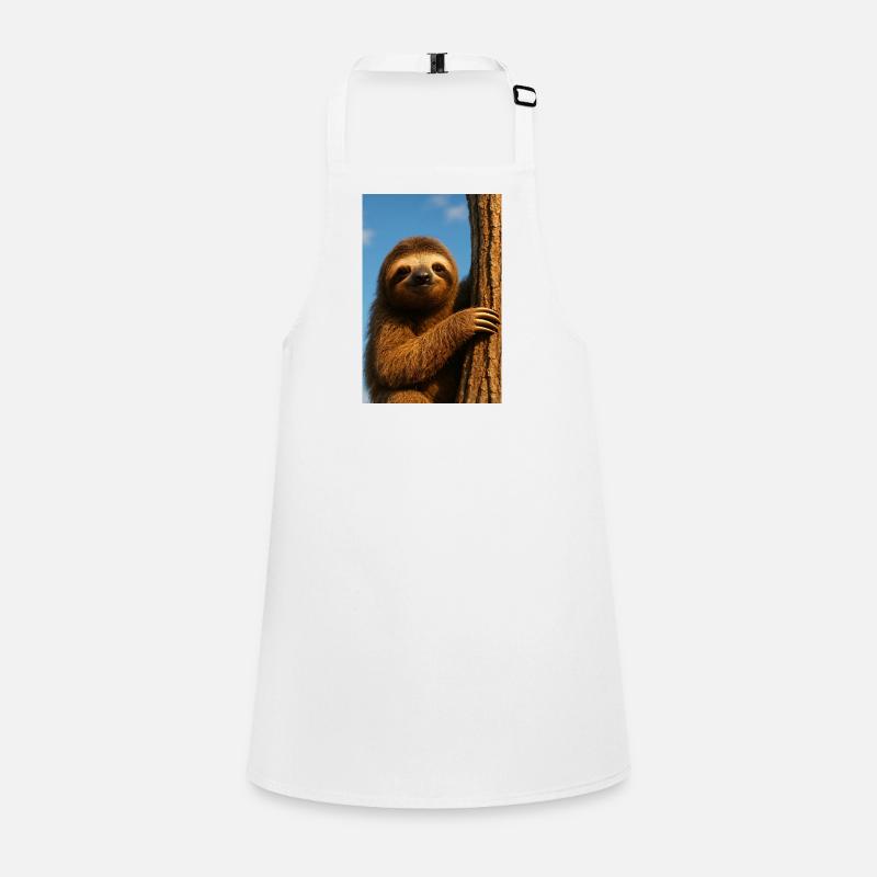 Sunlit sloth tree Children's Apron