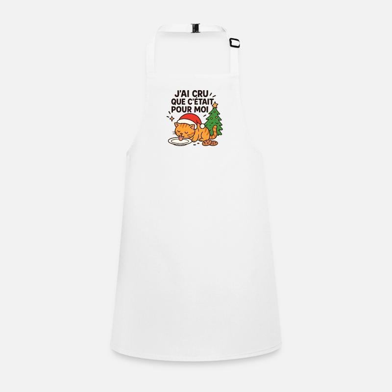 Chat festif Noël: pour moi Tablier Enfant