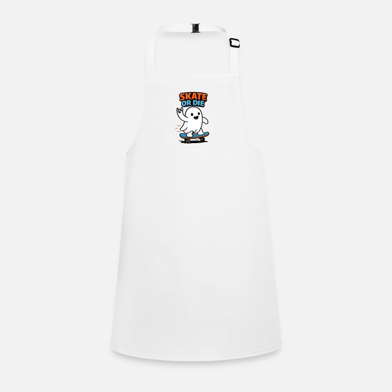 Ghost skater on skateboard Children's Apron