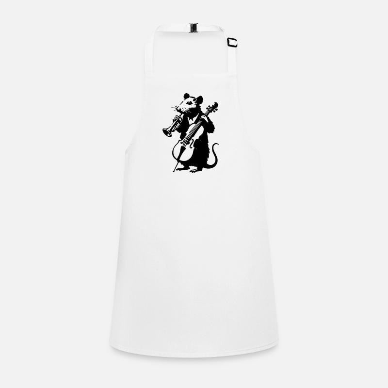 Musical mouse with cello and clarinet Children's Apron