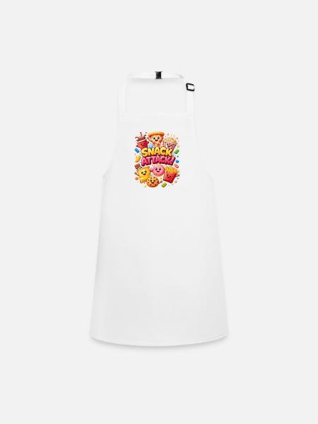 Snack Attack! Colorful snack heroes - Children's Apron - white - Front