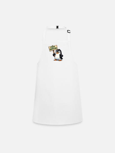 Logo t-shirt Penguin Protest Free Greenland - Tablier Enfant - blanc - Devant