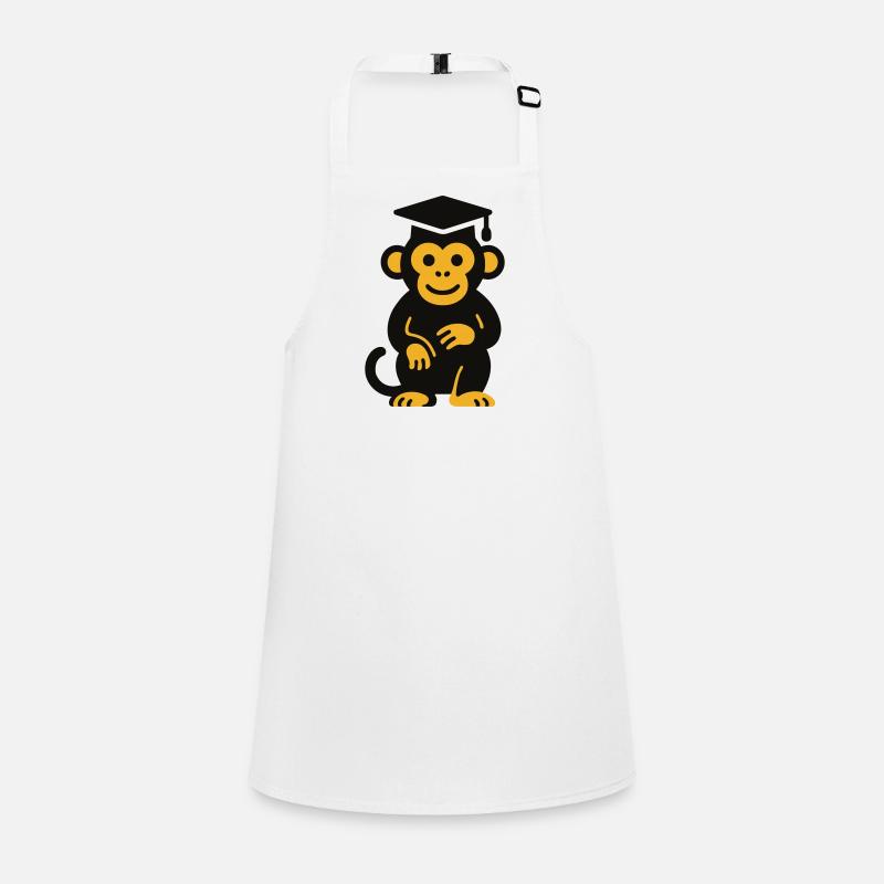 Graduation Monkey Icon Tee Schürze für Kinder