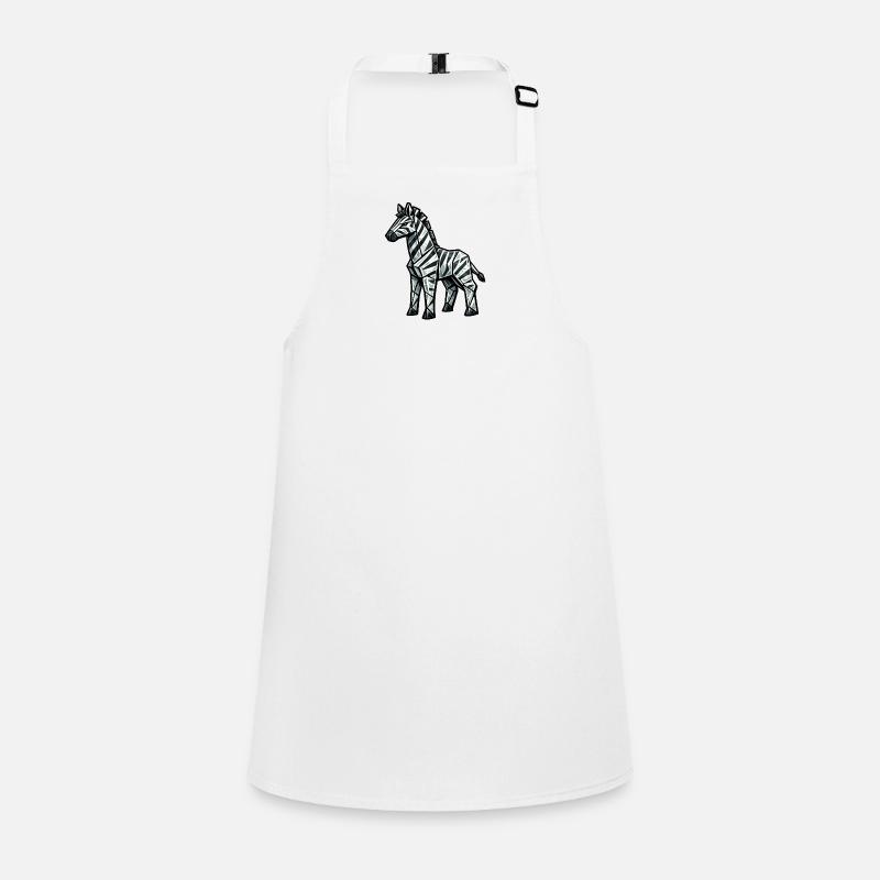 Geometric Zebra Silhouette Children's Apron