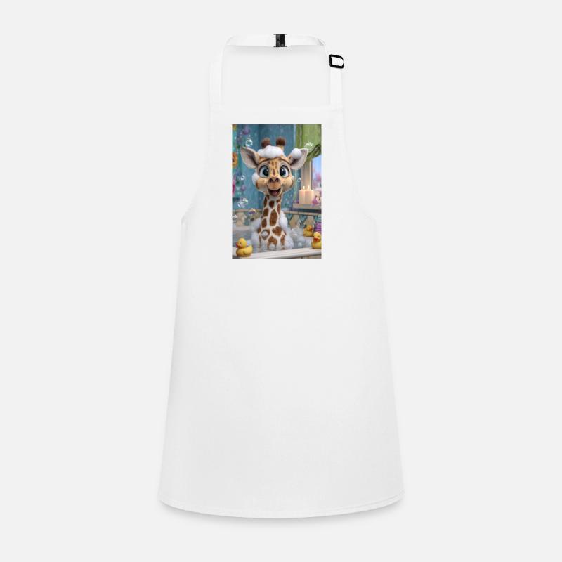 Charme de girafe dans le bain moussant Tablier Enfant