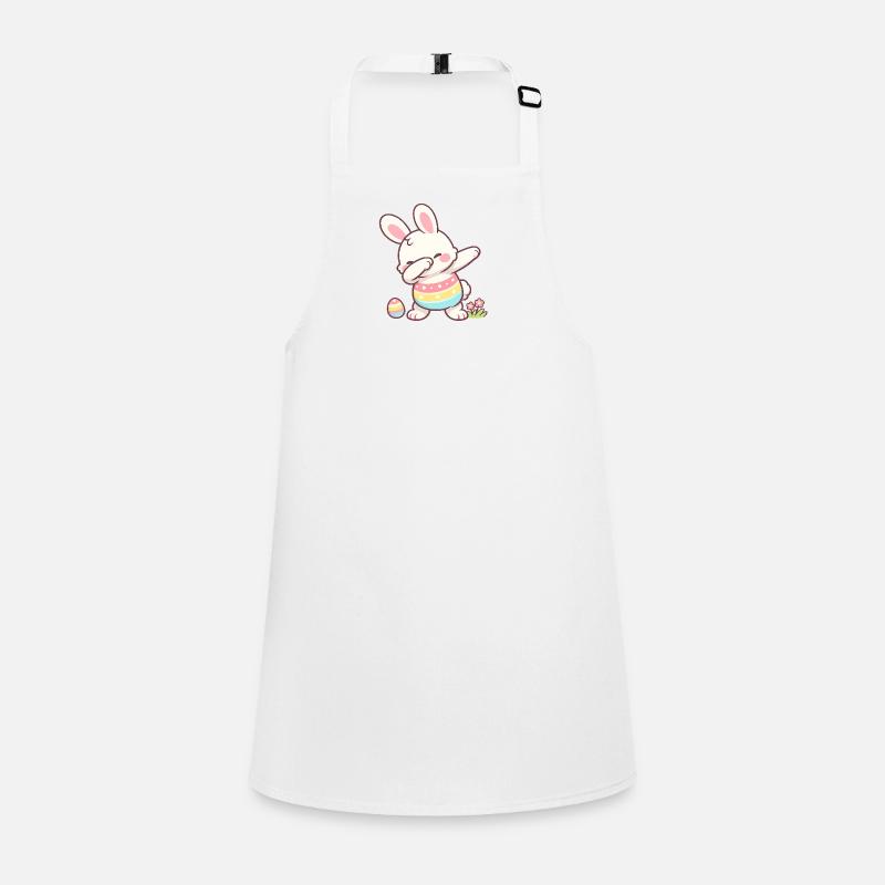 Dabbing Easter Bunny – Cute Kawaii Easter Motif Children's Apron