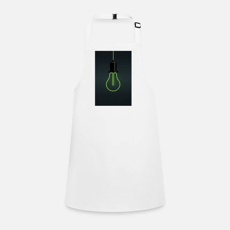 Neon Light Bulb – Minimalist Idea Design Children's Apron