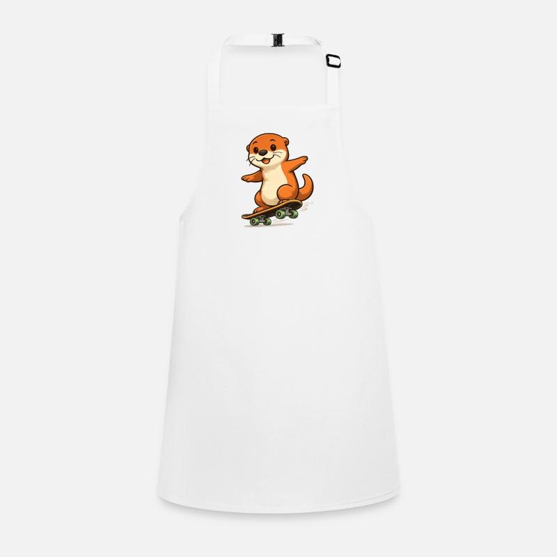 Otter on skateboard Children's Apron
