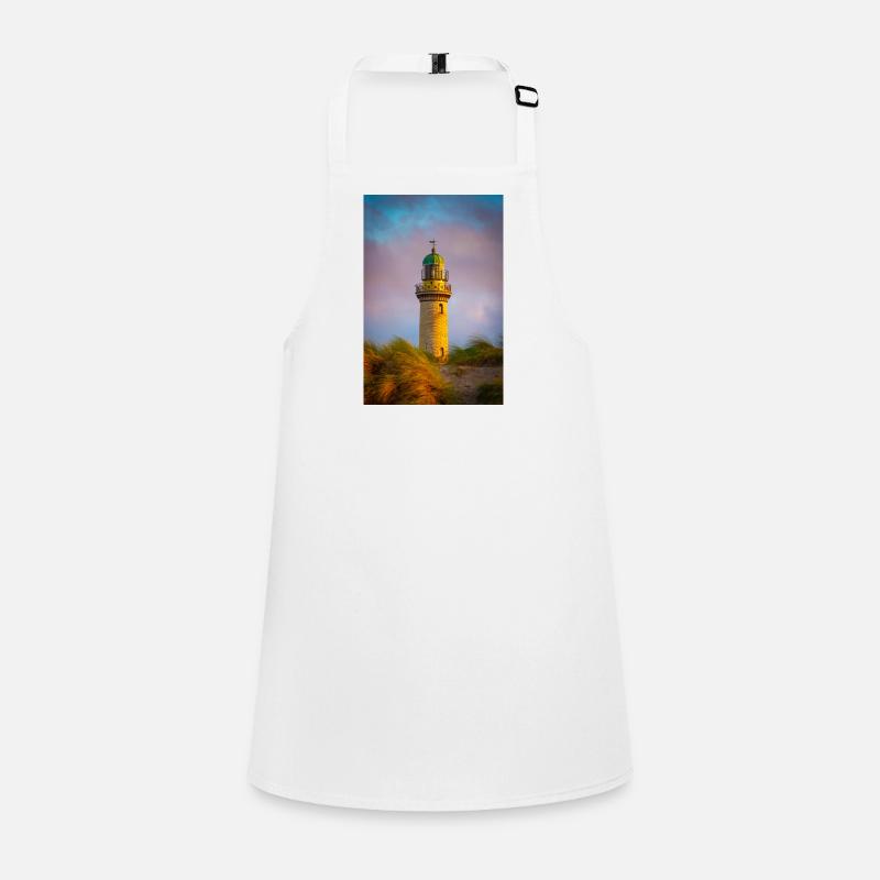 Lighthouse in Warnemünde at sunset Children's Apron