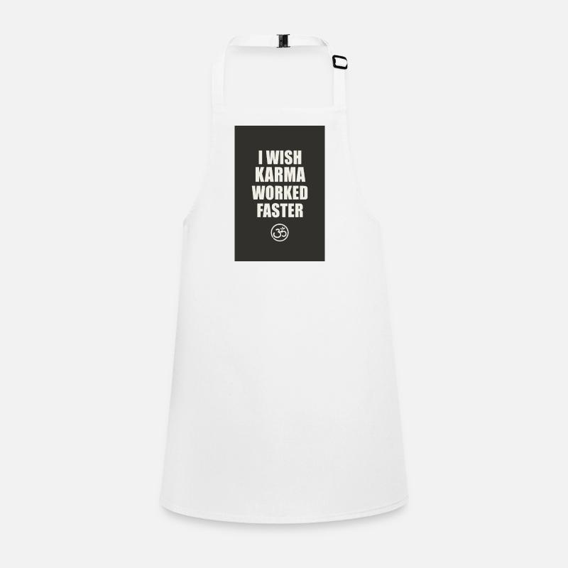 I Wish Karma Worked Faster – Minimal Poster Children's Apron