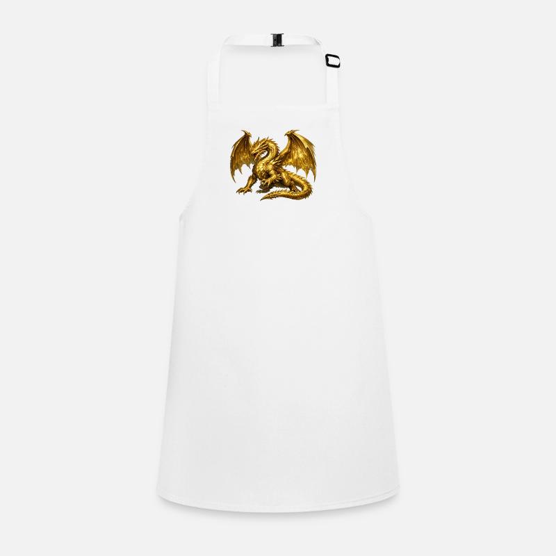 Goldener Drachen Schürze für Kinder