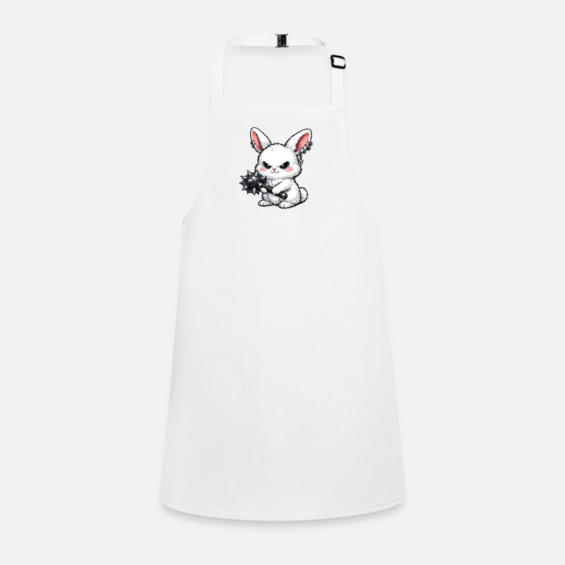 Cuddly bunny with spiked hammer Children's Apron