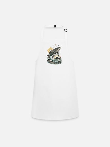 Mana Whale – Spirit of the Pacific - Children's Apron - white - Front