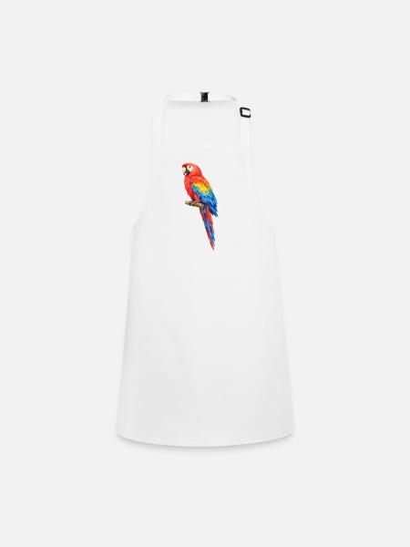 Vibrant parrot coloring - Children's Apron - white - Front