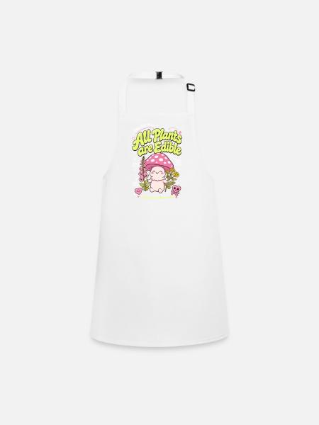 Urban Gardening All Plants Are Edible - Children's Apron - white - Front