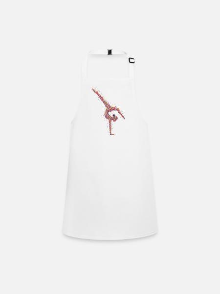 Gymnast Gymnastics Handstand Floor Walk - Children's Apron - white - Front