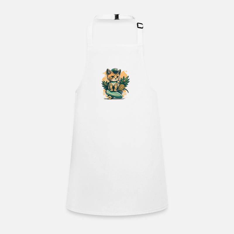 Mignon chat tropical 1 Tablier Enfant
