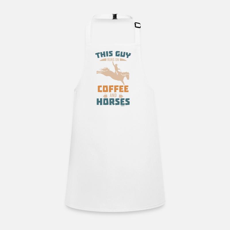 Mann Junge Reiten Kaffee Papa Schürze für Kinder